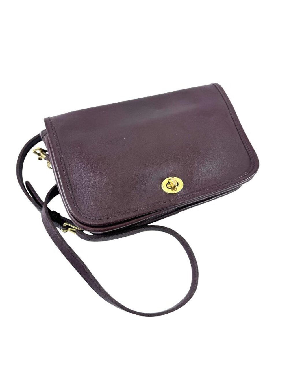 Coach Legacy Smooth Leather Crossbody Pocket Purse Bag Brown Vintage 1990s 9755